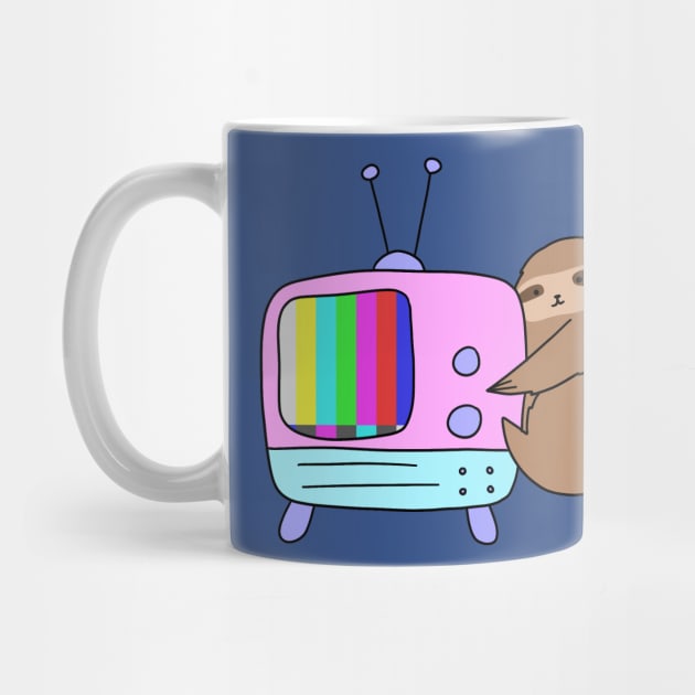 Vintage No Signal TV Sloth by saradaboru